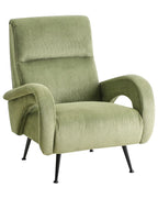 Armchair SVALOV Corduroy Green– Retro Style Upholstered Armchair with Thick Padding