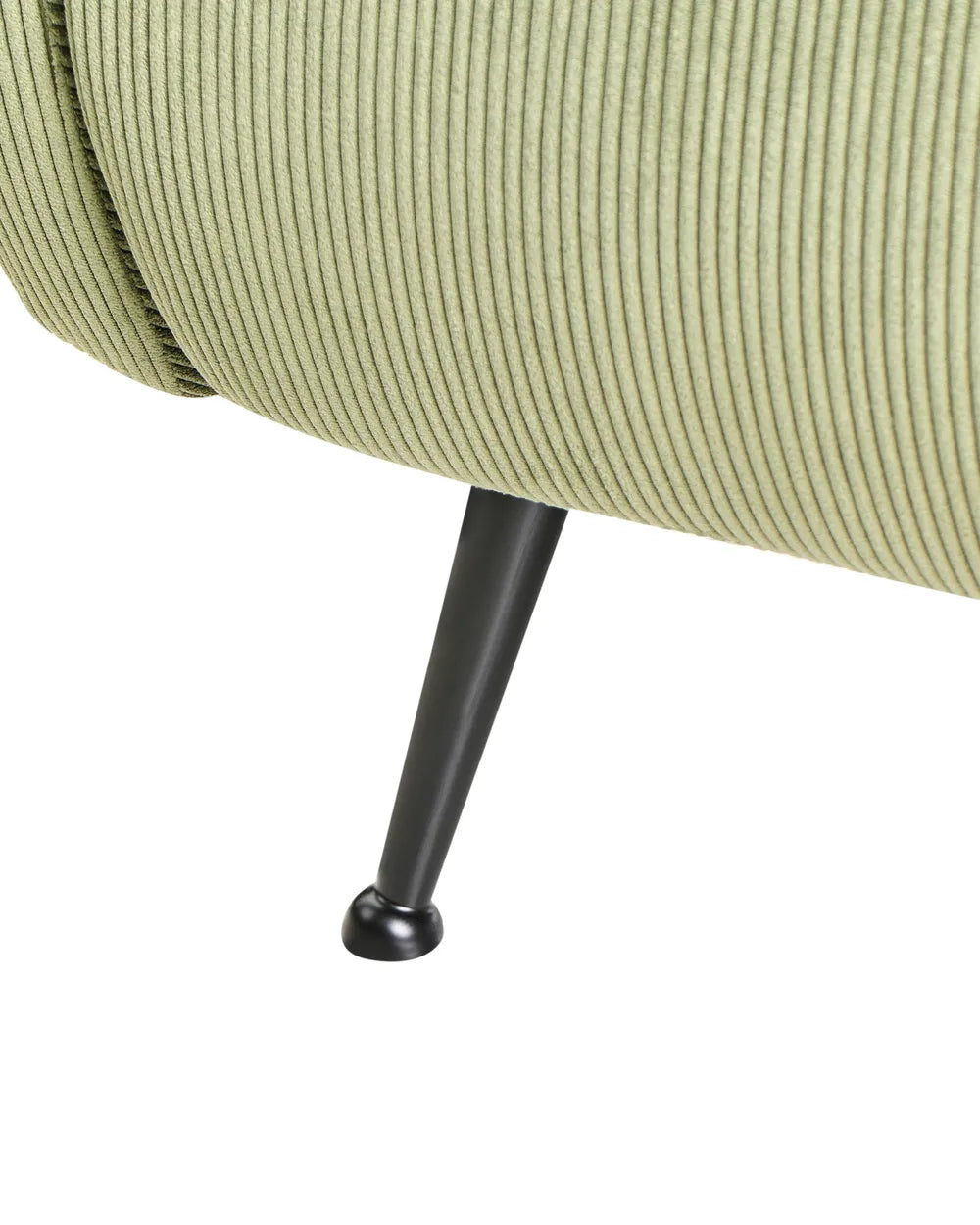 Armchair SVALOV Corduroy Green– Retro Style Upholstered Armchair with Thick Padding