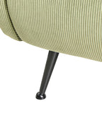 Armchair SVALOV Corduroy Green– Retro Style Upholstered Armchair with Thick Padding