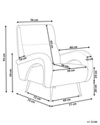Armchair SVALOV Corduroy Green– Retro Style Upholstered Armchair with Thick Padding