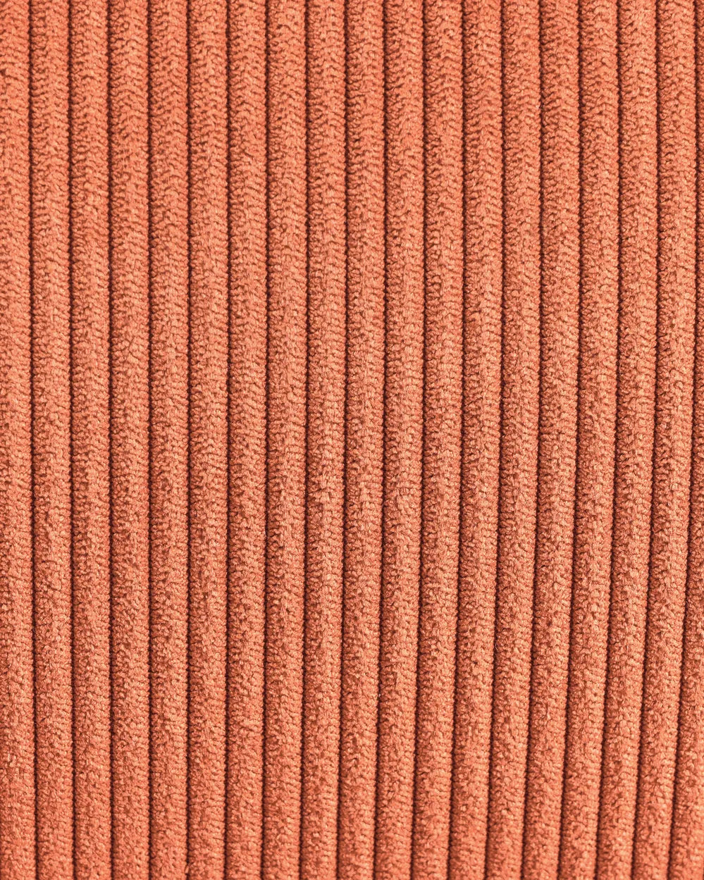 Armchair SVALOV Corduroy Orange – Retro Style Upholstered Armchair with Thick Padding
