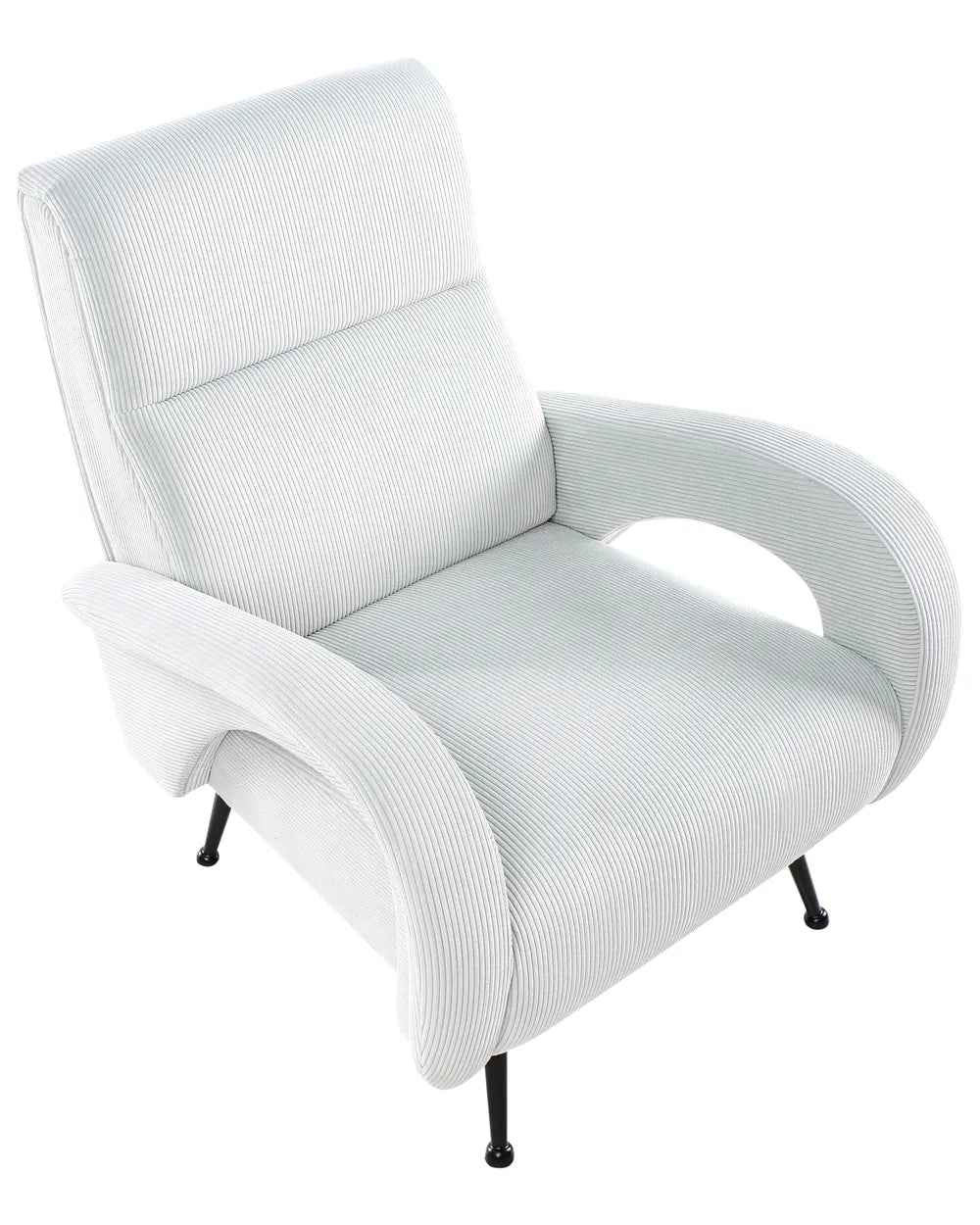 Armchair SVALOV Corduroy Mint Green – Retro Style Upholstered Armchair with Thick Padding